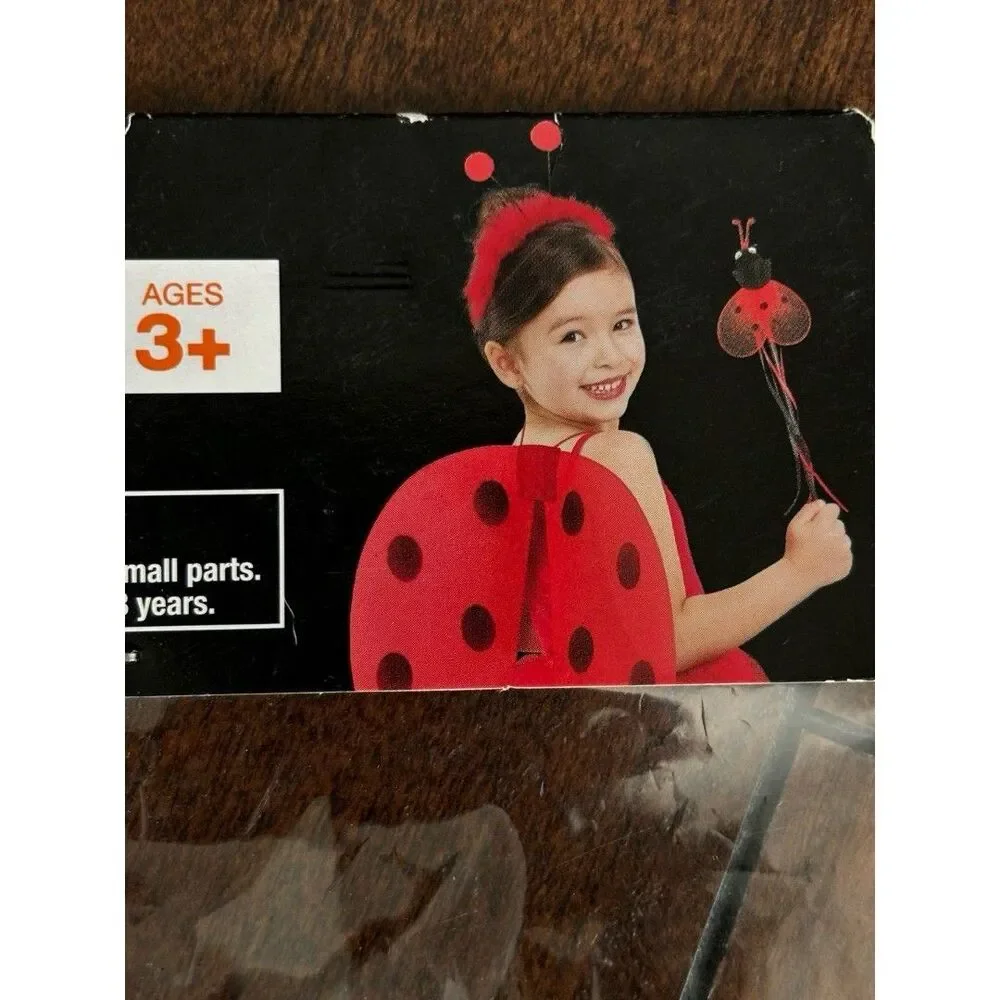 Set of Halloween Costume Accessories Bat, Angel, Laydbug Ages 3+ NEW